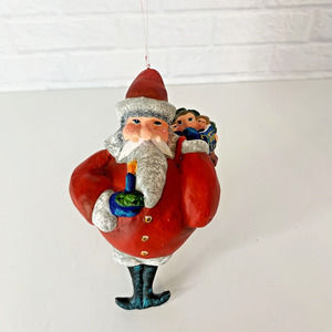 Vintage Dept 56 No’L Santa Claus Ornament HAND PAINTED Rare 5.5 Inches